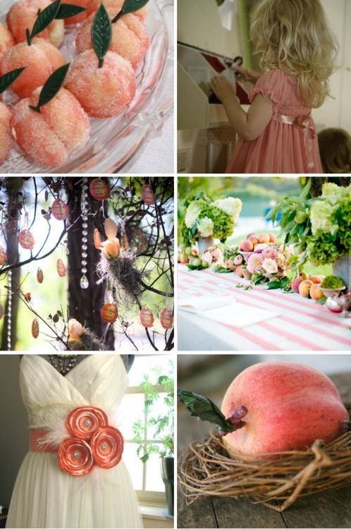 Свадьба персикового цвета