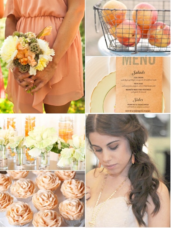 Свадьба персикового цвета