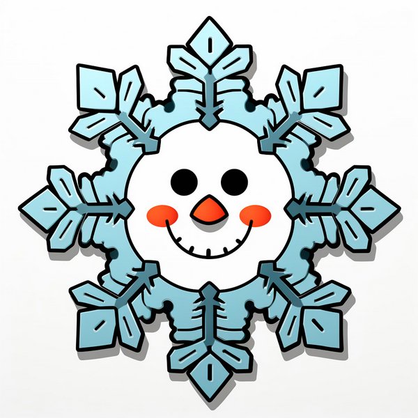 картинки маленьких снежинок для распечатки цветные снеговик